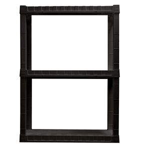 Étagère de garage robuste à 3 niveaux, 39"H x 14"D x 30"W, noire, capacité de 300 lb - Product Image 2