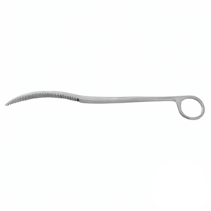 Écarteur osseux professionnel courbé et dentelé, instrument de salle d'opération orthopédique |   Pointe dentelée en acier inoxydable - Product Image 1