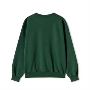 เสื้อสเวตเชิ้ตแขนยาวคอวีทรงหลวมสีเขียวเข้มสำหรับผู้ชาย  ผ้าฟลีซ  รับทำโลโก้ตามสั่ง  OEM ODM ขายส่งเสื้อผ้า - Product Image 4