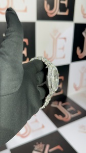 Reloj de Lujo Victoriano con Diamante Moissanite de 50.50 CT, para Hombre y Mujer, Caja de Acero Inoxidable, Cristal Digital Ronda - Product Image 3