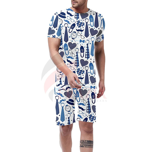 Best quality Selling Casual 2-Piece Men's T-Shirt and Shorts <b>Set</b> 100% Cotton Oversize Quick Dry Breathable High Quality OEM - Product Image 1