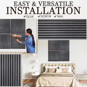 Paneles Acústicos 3D Modernos de Alta Calidad, Paneles de Pared Insonorizantes con Núcleo de Goma MDF para Decoración de Interiores, Revestimiento de Techo - Product Image 5