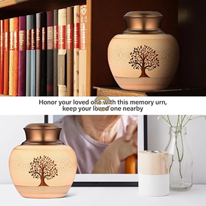 Handmade Wooden Cremation Urn <b>for</b> Human Ashes Wholesale Solid Wood Funeral Urn <b>for</b> Ash Storage - Product Image 6