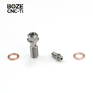 Vis de raccord banjo en titane GR5 M8*1.0 usinée CNC pour boulon banjo de frein à disque, marque <span class=keywords><strong>BOZE</strong></span> - Product Image 4