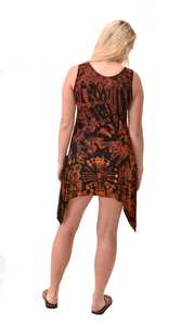 เดรสผ้าเรยอนลายมัดย้อมสไตล์โบฮีเมียน มีกระเป๋า เหมาะสำหรับงานเทศกาล - Product Image 3