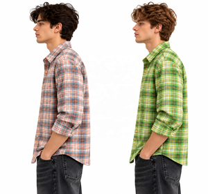 Chemise en flanelle à carreaux pour homme, manches longues, 100% coton, col boutonné, décontractée, pour le printemps - Product Image 4