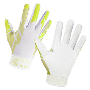 Gants de football américain noirs personnalisables avec logo, en cuir PU, imperméables, antidérapants, paume adhérente, pour entraînement sportif en extérieur - Product Image 6