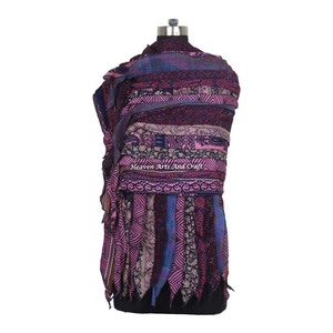 Old Vintage Poly-<b>Silk</b> 15 Strips Sari Handmade Stole <b>Scarves</b> Neckwear Multi-Functional Gift Recycled Sari Patches - Product Image 3