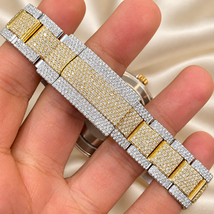 Montre de luxe pour homme en acier inoxydable Raj Gems, 41 mm, analogique, date, verre saphir ETA, fermoir à boucle, 20 mm, résistance à l'eau 3 BAR - Product Image 5