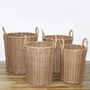 Cesta de Lavandería Multifuncional Ecológica de Plástico con Marco Tejido a Mano, Nueva y en Oferta - Product Image 4