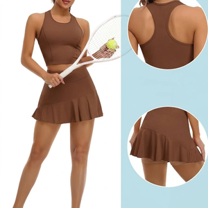 Ensemble de tennis pour femmes, tenue haute performance, tissu respirant, léger, coupe confortable, vêtements de sport, design haut de gamme, ensembles pour femmes - Product Image 4