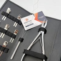 Kit d'outils d'extension de cheveux Remy de haute qualité avec pince à pointe plate petits clips de sectionnement et boucle conception spéciale LOGO personnalisé