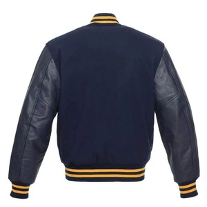 Custom Varsity <b>Jacket</b> Winter Baseball <b>Jacket</b> with Stand Collar Waterproof <b>Real</b> <b>Leather</b> Design Embroidered Varieties Available - Product Image 2