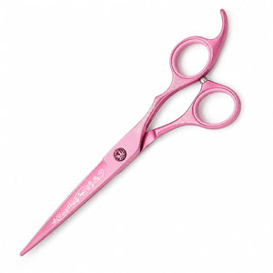Ciseaux de coiffure professionnels roses, lame en acier inoxydable, manche moyen, pour droitiers, pointe affûtée, usage en salon - Product Image 4
