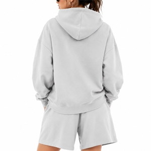 Sweat-shirt à capuche personnalisé, coupe ample, uni, décontracté, toutes saisons, en molleton de coton, coupe classique, pour un usage quotidien - Product Image 2