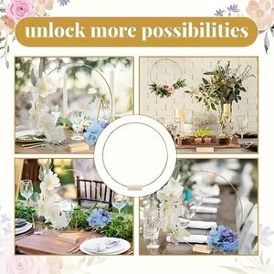 30 grandes cerceaux floraux en métal pour couronnes de mariage, guirlandes de Noël, macramé, décoration, base pour artisanat, 30 cerceaux floraux en métal - Product Image 3