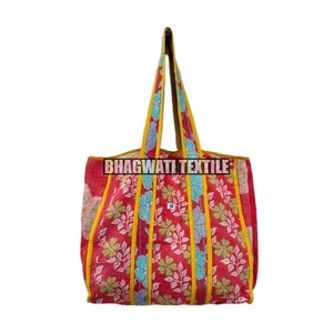 Bolso Kantha de algodón multicolor para mujer, bolso de hombro cruzado a la moda con patrón de logotipo personalizado, bolso de compras de diseñador - Product Image 1
