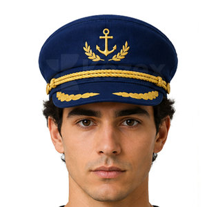 Meilleur choix : Chapeau de marin classique léger en polyester/coton pour l'extérieur, idéal pour les défilés, événements et occasions spéciales - Product Image 4