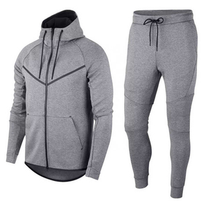 Ensemble de survêtement premium pour homme, vêtements de sport personnalisables, veste athlétique à fermeture éclair intégrale, pantalon de jogging, tenue décontractée pour l'extérieur et le streetwear - Product Image 1