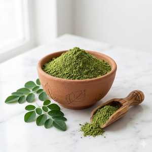 Polvo de Hoja de Moringa Premium, Suplemento Herbal Verde Fino, Nutracéutico de Grado Alimenticio, 100% Natural, Vitamina, Proteína, Solvente - Product Image 1