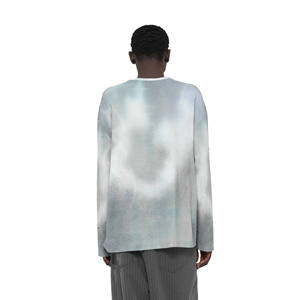 Camisetas de Manga Larga para Hombre 100% Algodón - Cuello Redondo Ecológico con Estampado Digital y Diseño Tie-Dye, Estilo Casual, Servicio OEM - Product Image 5