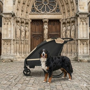 Poussette pour animaux de compagnie KS-6200, pliable, remorque pour vélo, pour grands chiens, cadre en aluminium, léger, suspension indépendante - Product Image 5