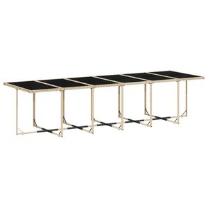 Ensemble de 16 pièces pour salle à manger de jardin en beige, noir, crème et blanc - Product Image 3