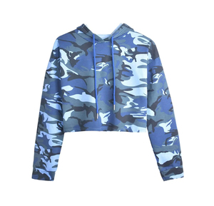 Prix d'usine – Nouveaux sweats à capuche en coton à manches longues pour femmes, personnalisables par sublimation, vente en gros, OEM, sweats courts pour femmes - Product Image 1