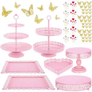 Soporte de Metal de Lujo para Pasteles, Estilo Indio, para Celebraciones, Presentación de Dulces, Bodas, Eventos, Hoteles y Decoración de Mesa, al por Mayor - Product Image 1