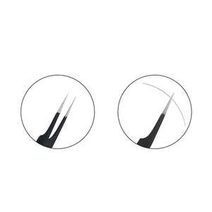 แหนบสำหรับขนตาปลอมทำจากสเตนเลสสตีลเคลือบสีดำแบบกำหนดเอง - Product Image 2