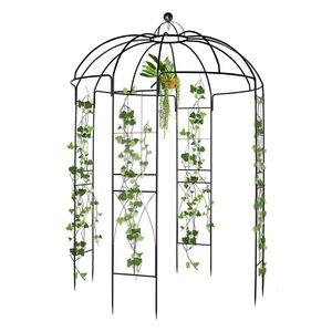 Gazebo in Ferro Battuto Nero 207x207x270cm per Cortile - Product Image 3