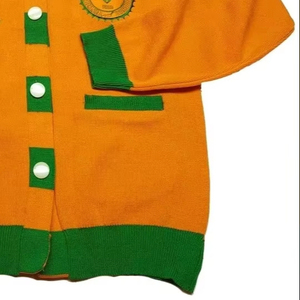 FAMU Rattler <b>Cardigan</b> Sweater for Women Double Breasted Embroidery Solid Simple Knitted High Quality Low V-neck <b>Thick</b> Quick Dry - Product Image 6