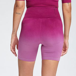 Pantalones Cortos Deportivos Ajustables a la Moda con Contraste de Color, Pantalones Cortos de Yoga Sin Costuras para Mujer - Product Image 5