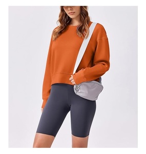 Nouveau design, sweat-shirt en coton pour femme, col rond, manches longues, épaules tombantes, uni, confortable, décontracté, fabriqué au Bangladesh - Product Image 1