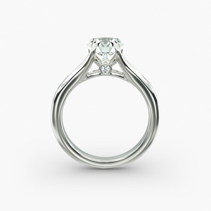 Elegant 925 Sterling <b>Silver</b> Round Brilliant Cut Moissanite <b>Solitaire</b> <b>Ring</b> Classic Fine Jewelry Engagement Wedding Anniversary - Product Image 3