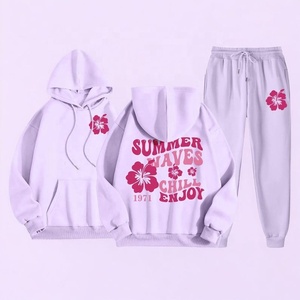 Ensemble sweat-shirt et pantalon de survêtement premium assorti, style streetwear oversize, pour un usage quotidien décontracté - Product Image 4