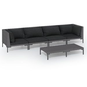 Ensemble de salon de jardin gris foncé - Product Image 2