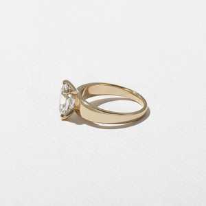 Bagues de fiançailles classiques solitaires vintage de luxe pour femmes, en or massif 14K 18K, serties de diamants de laboratoire taille coussin antique - Product Image 2