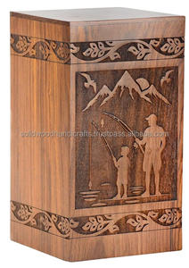 Handmade Wooden Urn <b>Box</b> <b>For</b> Adult <b>Ashes</b> Funeral human Urns Burial Urns With High Quality - Product Image 5
