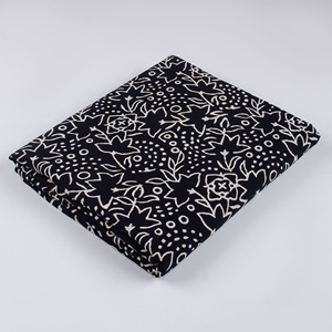 Latest Black & <b>White</b> Hand Block Print 100% Pure Cotton Printed Fabric Woven Technique for Women's Soft Shirts <b>Curtains</b>/Suits - Product Image 1
