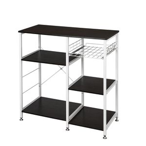 Scaffale da Cucina Multiuso da 90 cm, a 3 Livelli, per Microonde, Porta Spezie, Organizer, Workstation, Espositore da Forno - Product Image 4