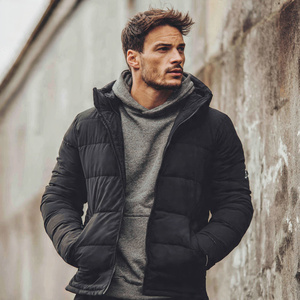 Ultralight Down <b>Padded</b> Jacket Men Winter Street Style Hood Zipper <b>Padded</b> Jackets Men's Warm Up Outerwear <b>Padded</b> Jacket Mens - Product Image 5