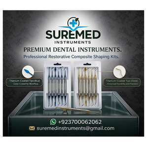 Juego de 6 Instrumentos Dentales de Acero Inoxidable para Rellenos de Composite, Instrumentos Quirúrgicos Restauradores - Product Image 1
