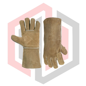 Gants de sécurité renforcés en cuir pour le jardinage, ignifuges, pour soudure TIG/MIG, respirants, flexibles, sans silicone, sans poudre, 14 gants - Product Image 4