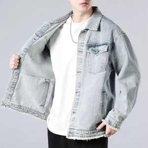 <b>Top</b> Selling Men's Long Sleeve Denim Trucker Jacket 100% Cotton Casual Western Coat Regular Fit Winter <b>Tops</b> Classic Design - Product Image 3