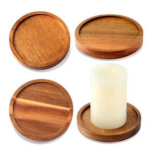 Porte-bougies Hurricane en bois de manguier blanchi - Design rustique sur piédestal, impression gravée artisanale, forme carrée, vente en gros - Aqudus - Product Image 2