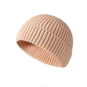 Gorro de Punto Unisex de Color Sólido, 100% Acrílico, Gorro Cálido de Invierno, Estilo Casual Vintage para Adultos, Circunferencia de Cabeza Ajustable - Product Image 3