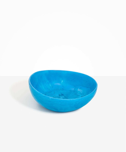 Tazón para Servir Ensaladas de Resina Duradero y Personalizable con Patrones de Remolino Acuático de Mármol Ecológico - Product Image 4