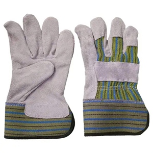 Gants de travail en cuir de vachette canadien, manchette caoutchoutée, certifiés CE, épaisseur 11 oz, longueur 26 cm, pour la sécurité industrielle - Product Image 1