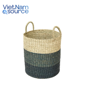 Elegante cesta de mimbre Ovalada para organizar cestas de almacenamiento de algas marinas tejidas decorativas con tapas para uso versátil Proveedor de Vietnam - Product Image 2
